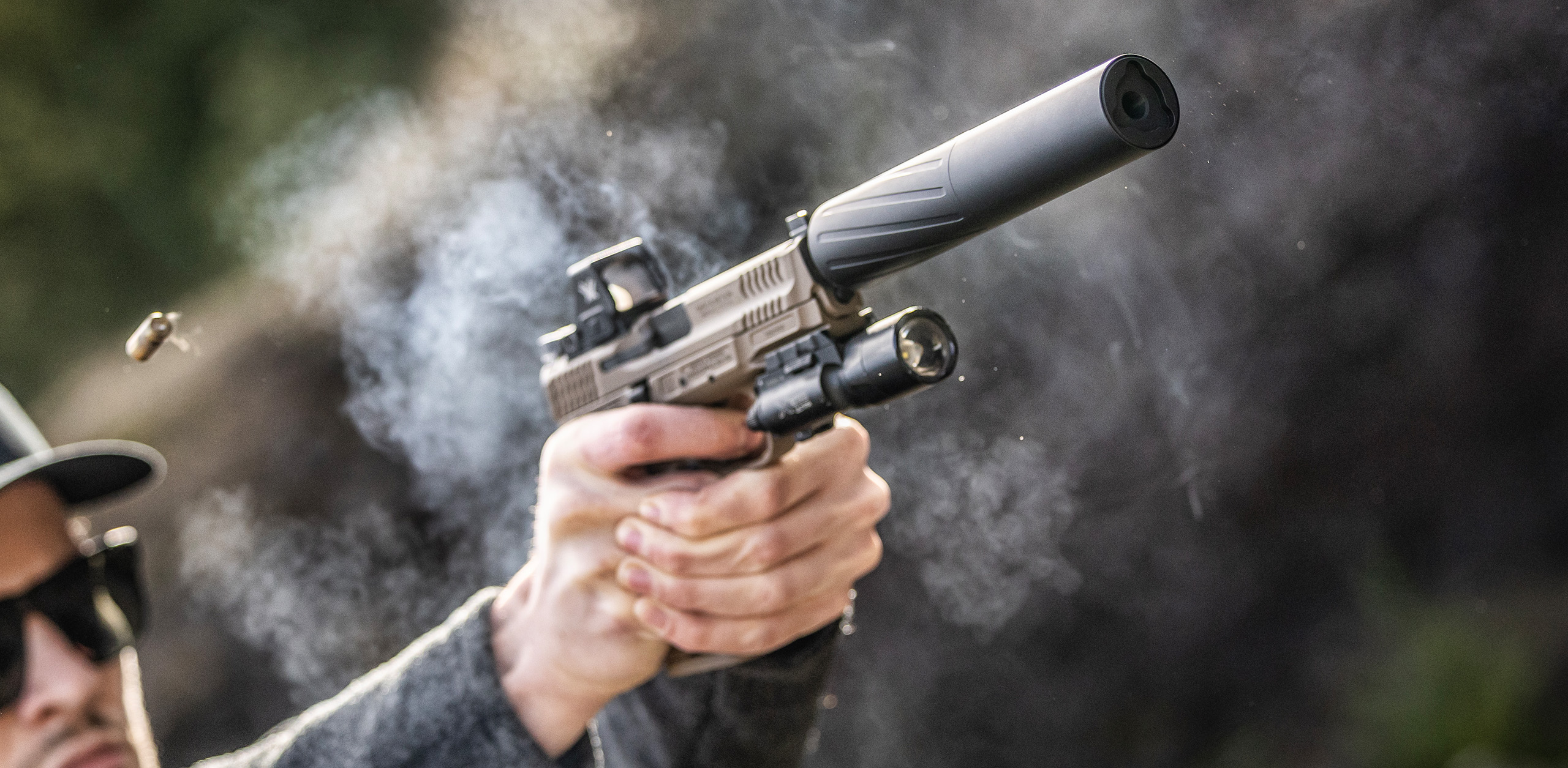 Handgun with Banish 9