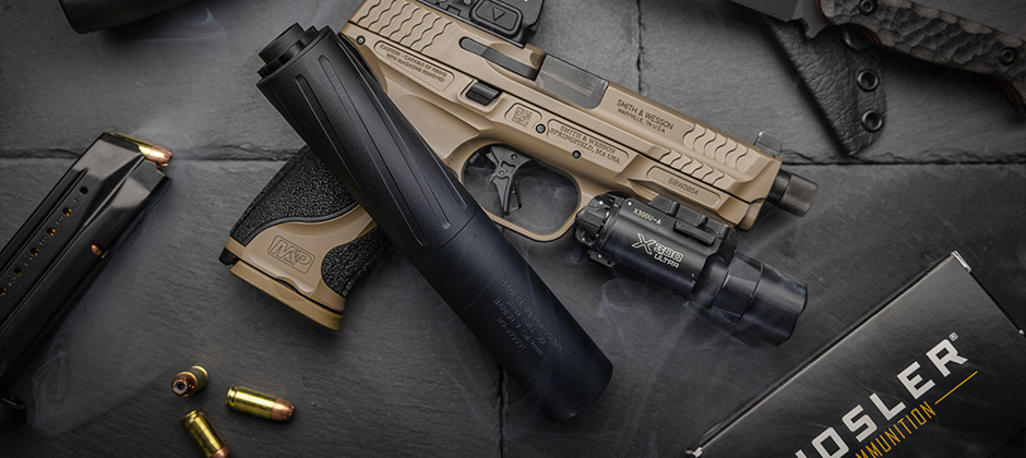 Handgun with Banish 9